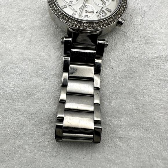Michael Kors MK5353 Silver-Tone Crystal Bezel Chronograph Quartz Watch main image 6